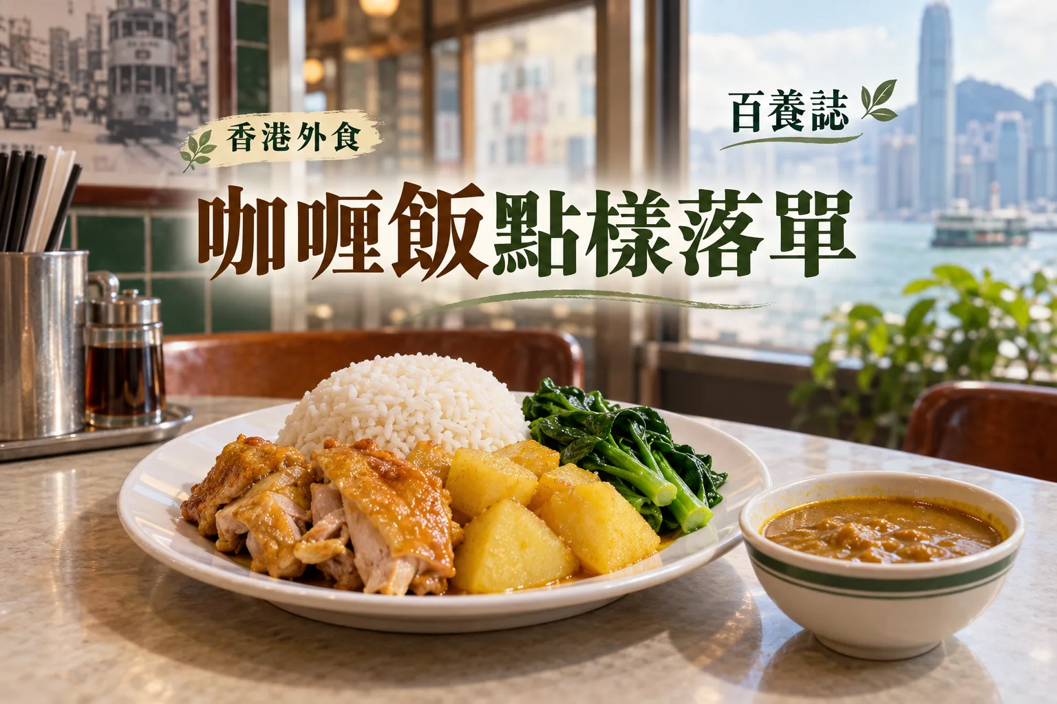 百養誌咖喱飯點樣落單的自然彩色健康教育情境封面;沒有個人診斷或治療結果。