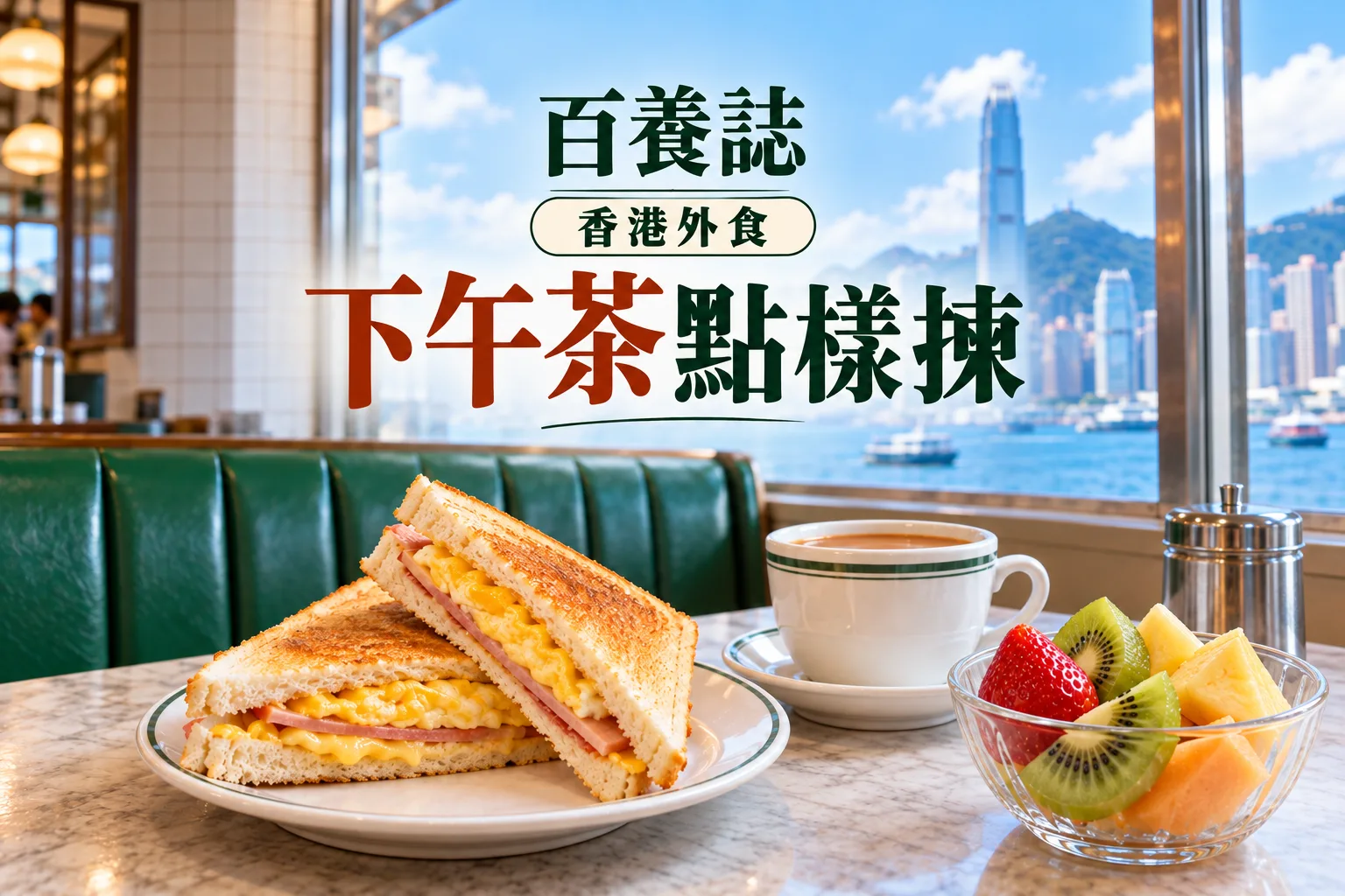 百養誌下午茶點樣揀健康教育情境封面,完整橫向比例;自然彩色示意,不代表個人治療結果。