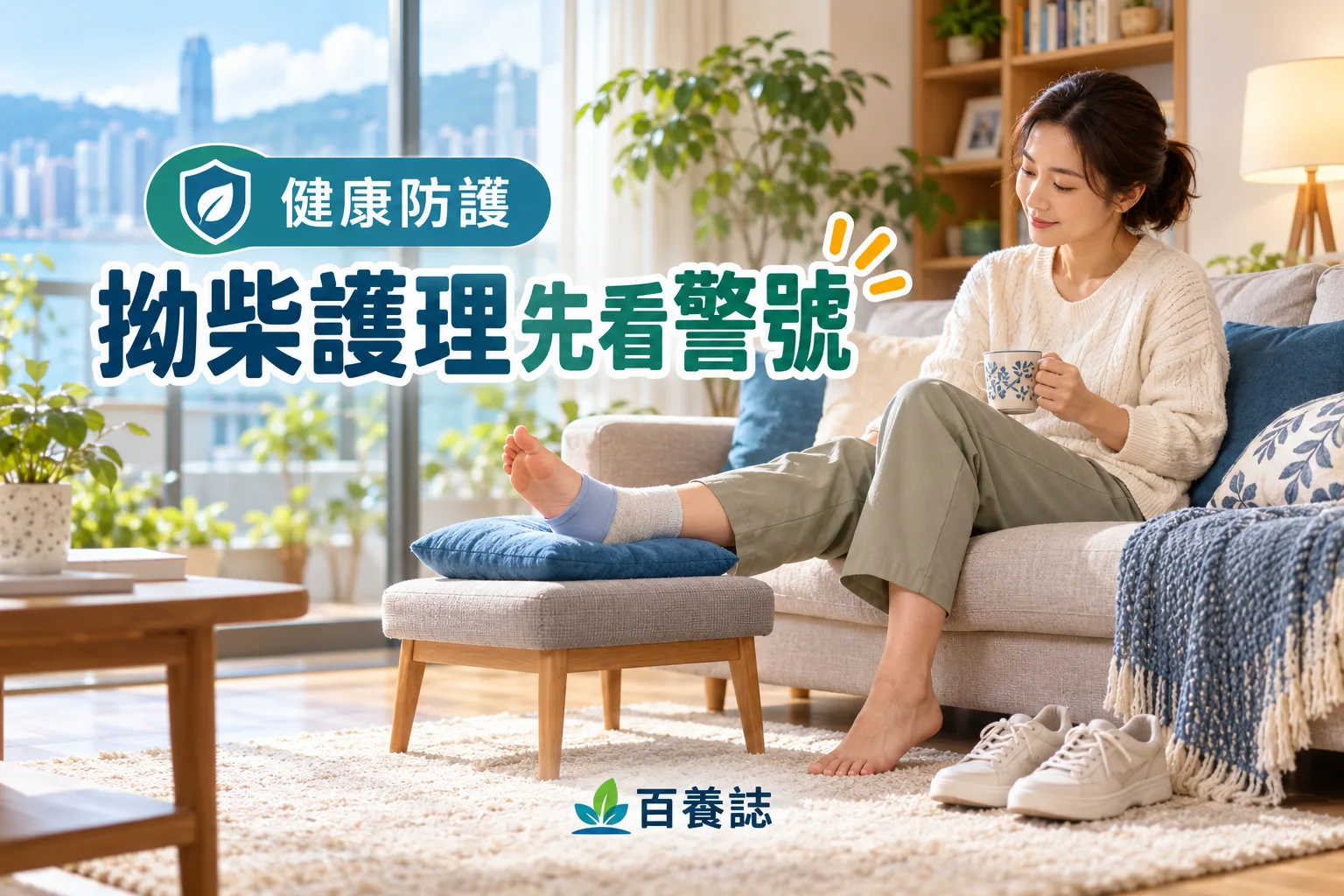 百養誌拗柴護理先看警號的自然彩色健康教育情境封面；沒有個人診斷或治療結果。