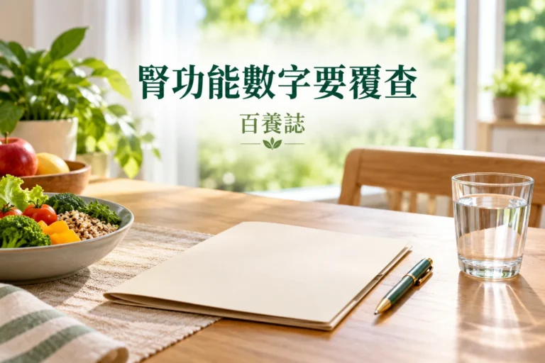 百養誌腎功能數字要覆查健康教育情境封面。