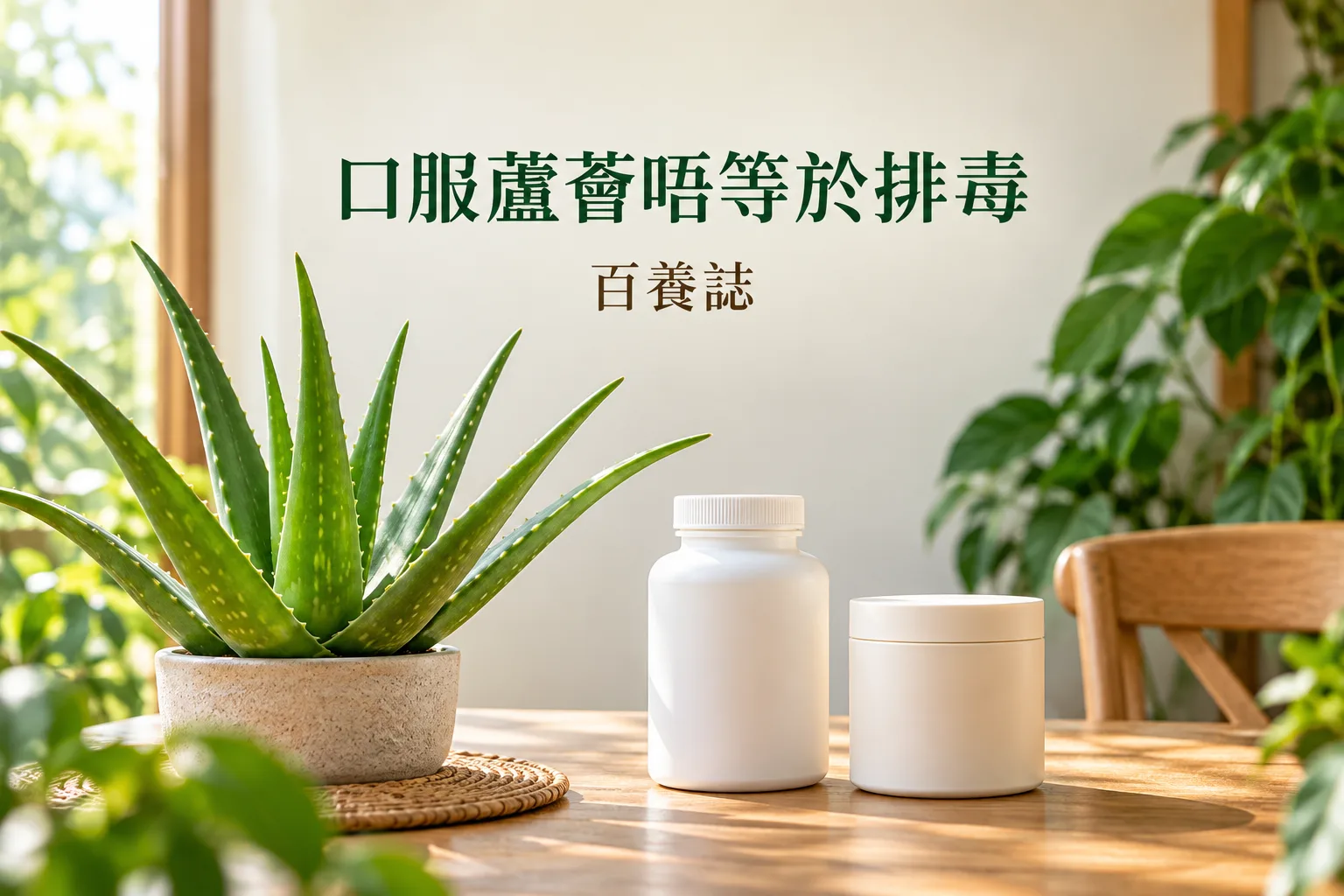 百養誌口服蘆薈唔等於排毒健康教育情境封面。