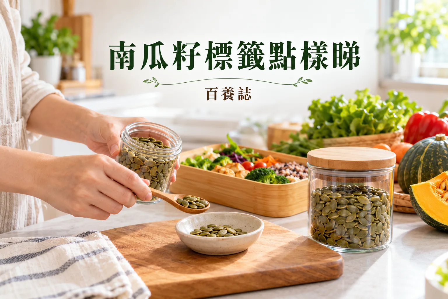 南瓜籽標籤點樣睇相關家居情景教育示意
