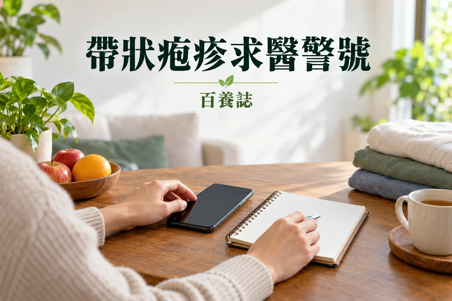 帶狀疱疹求醫警號相關家居情景教育示意