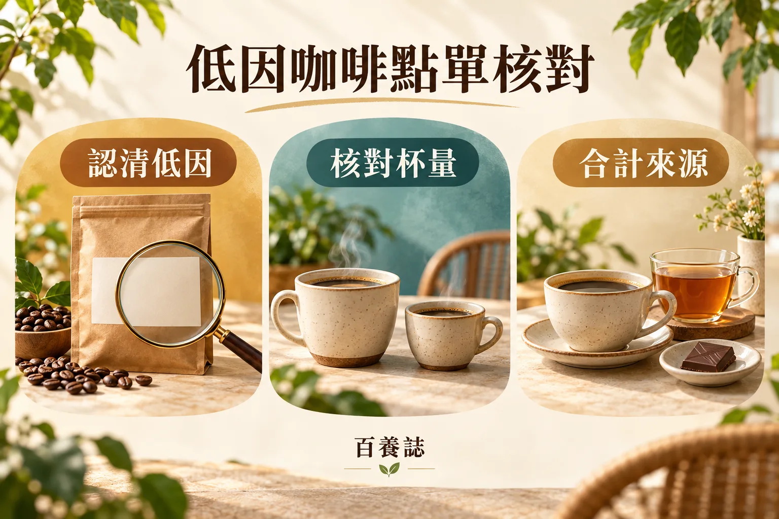 低因咖啡點單核對,配合正文的適用限制與下一步閱讀